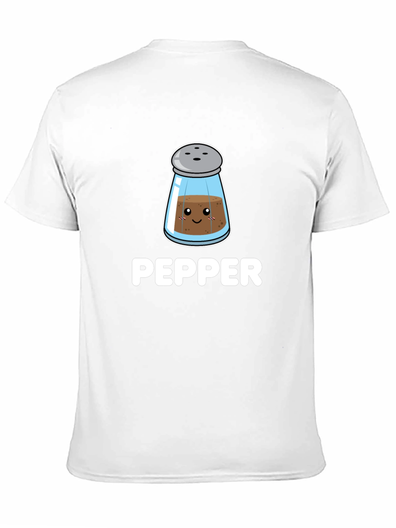 Cute Pepper Shaker Graphic Tee - Black