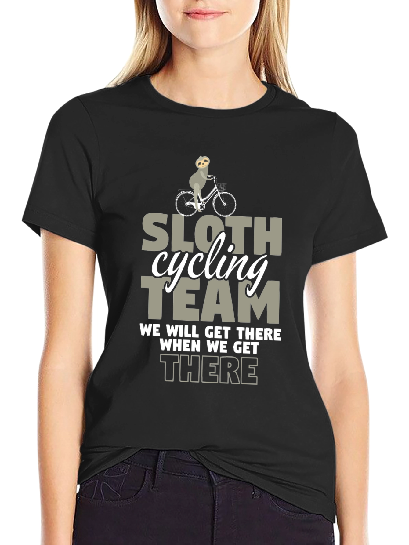 Sloth Cycling Team T-Shirt: Funny Graphic Tee
