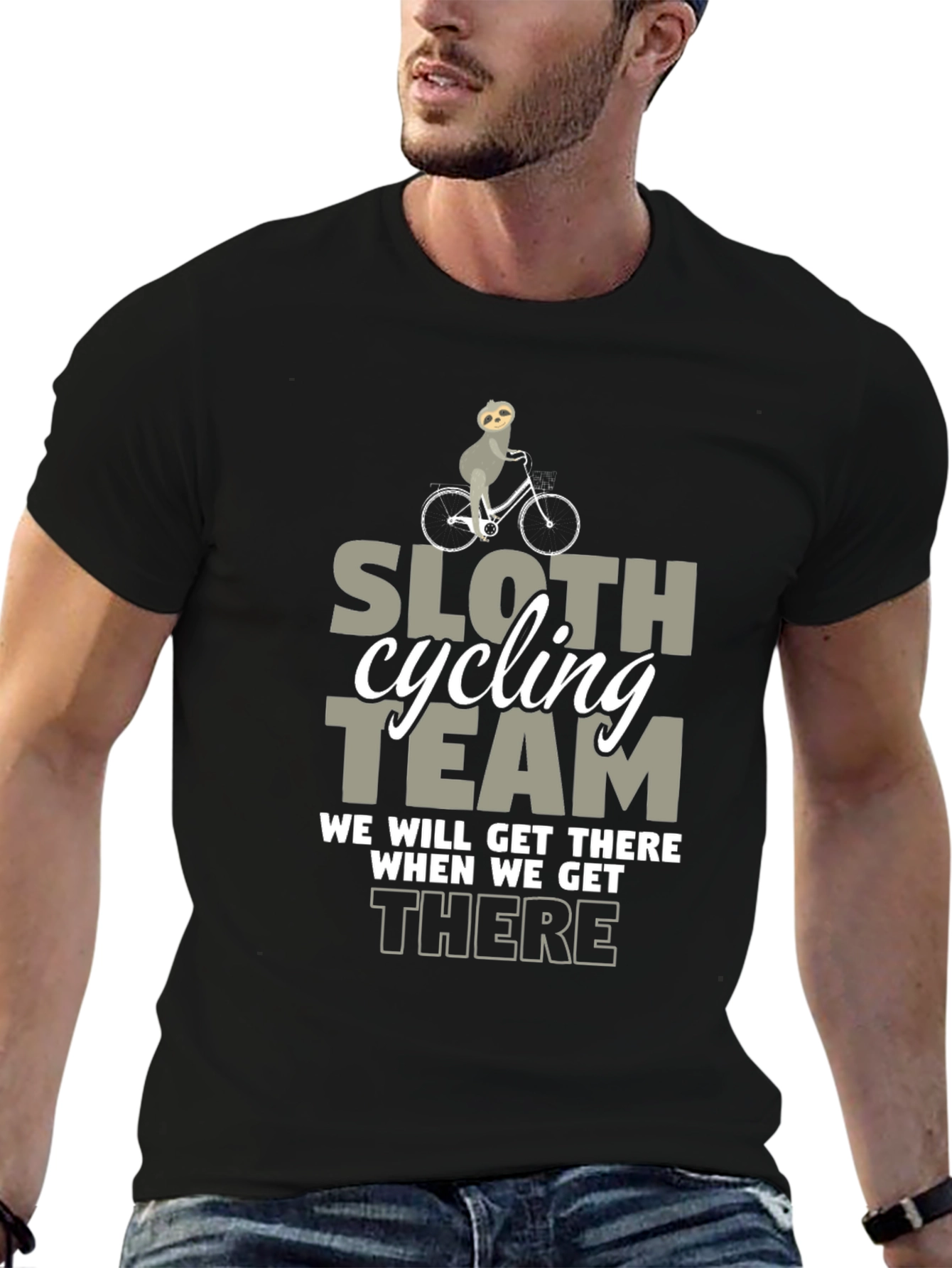 Sloth Cycling Team T-Shirt: Funny Graphic Tee