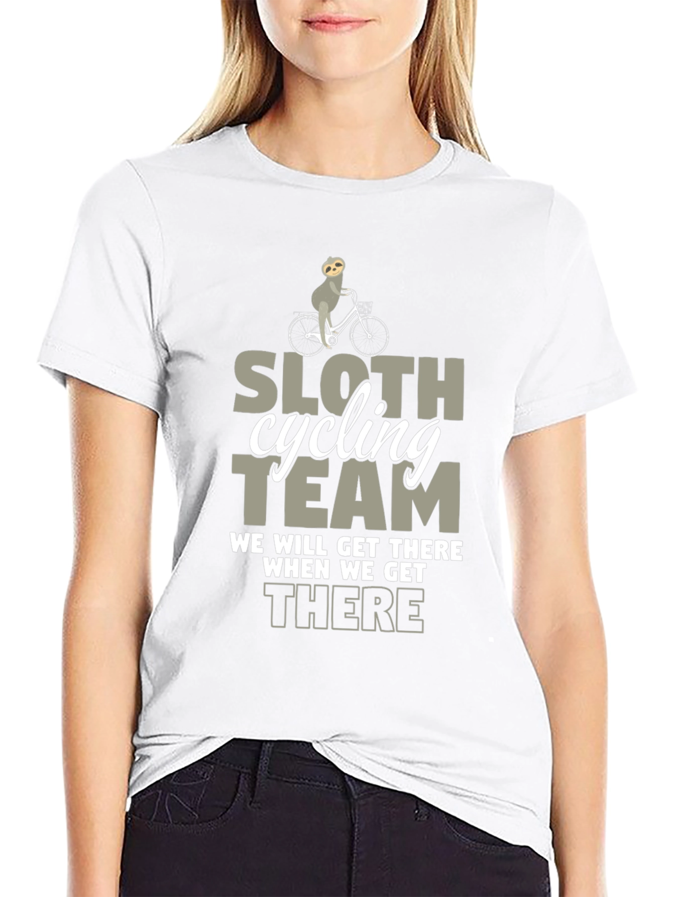 Sloth Cycling Team T-Shirt: Funny Graphic Tee