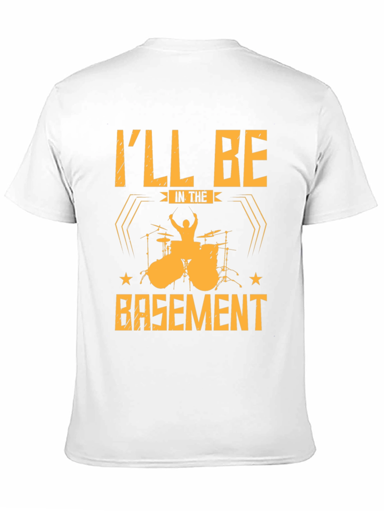 Drummer T-Shirt: Ill Be In The Basement Black Tee