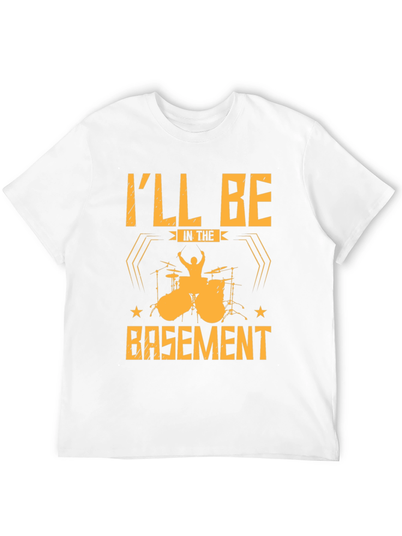 Drummer T-Shirt: Ill Be In The Basement Black Tee