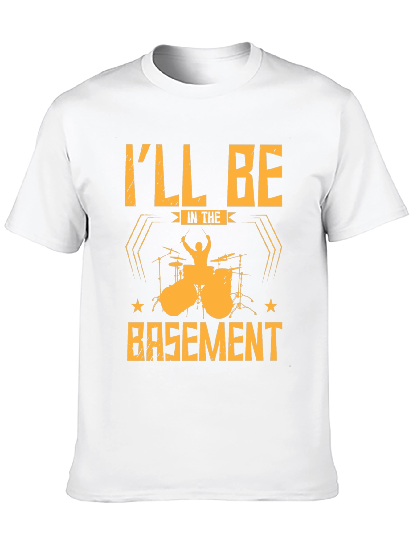 Drummer T-Shirt: Ill Be In The Basement Black Tee