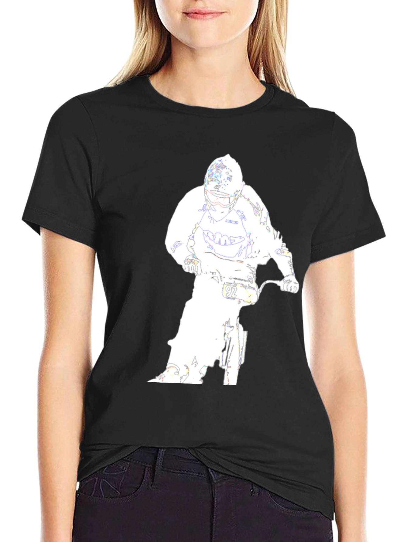 Motocross Rider Graphic Tee - Black