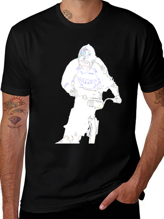 Motocross Rider Graphic Tee - Black