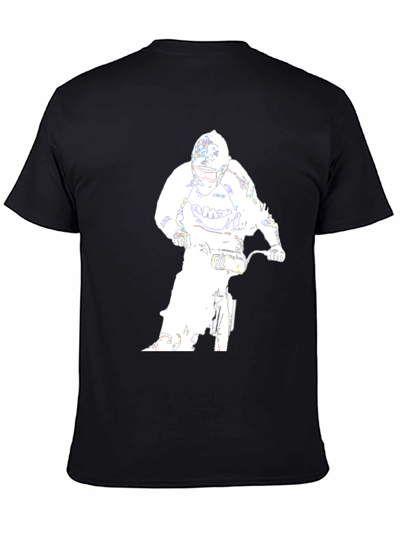 Motocross Rider Graphic Tee - Black