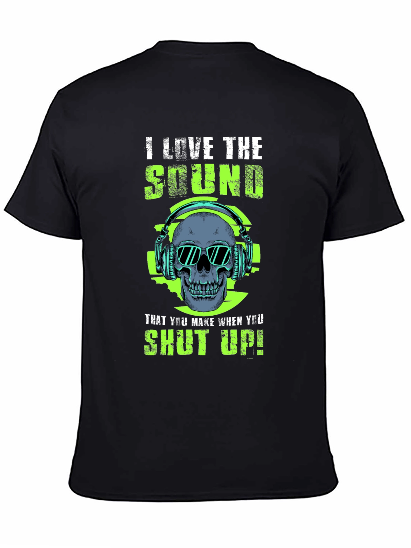 I Love The Sound Skull Graphic T-Shirt