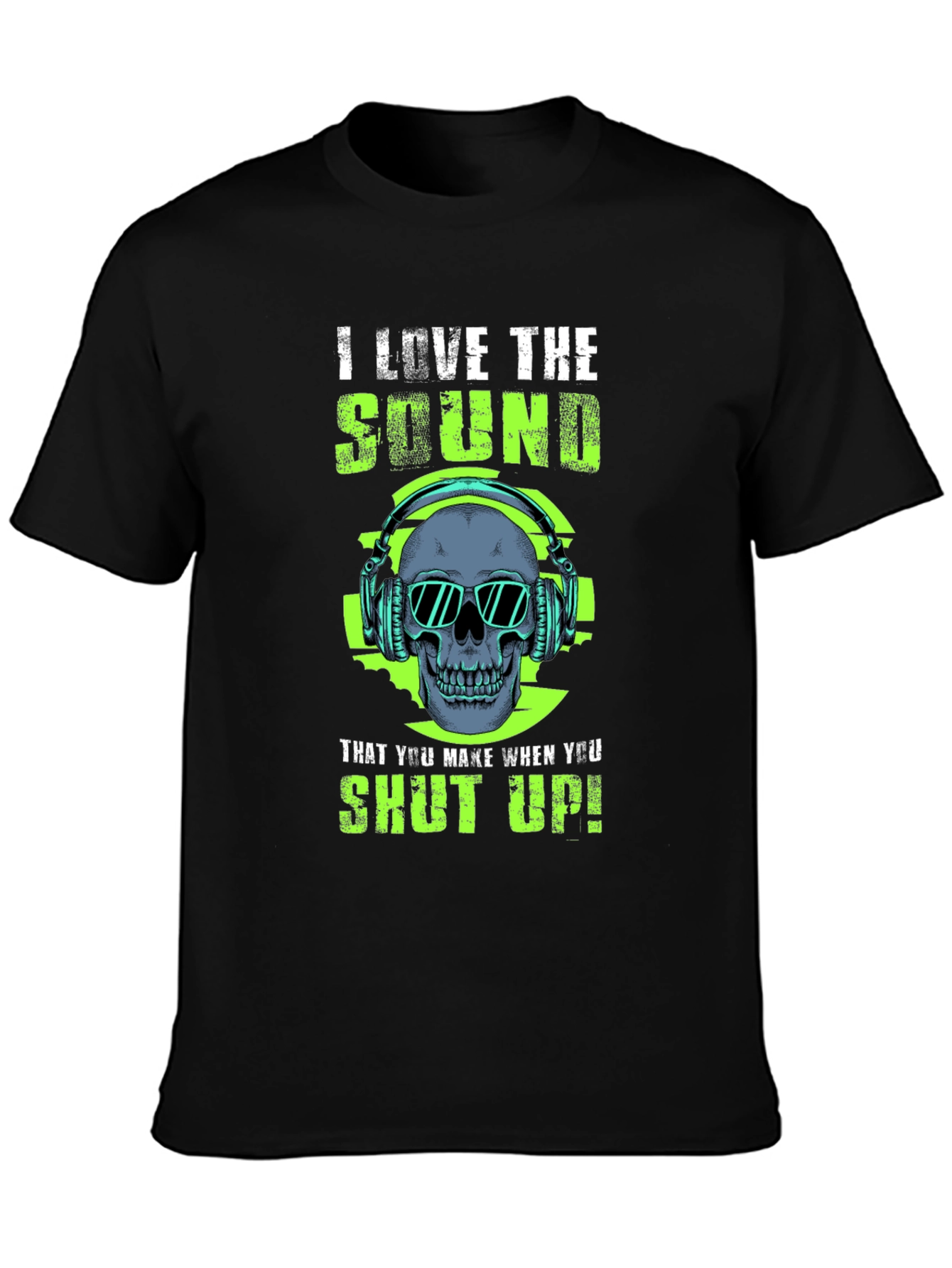 I Love The Sound Skull Graphic T-Shirt