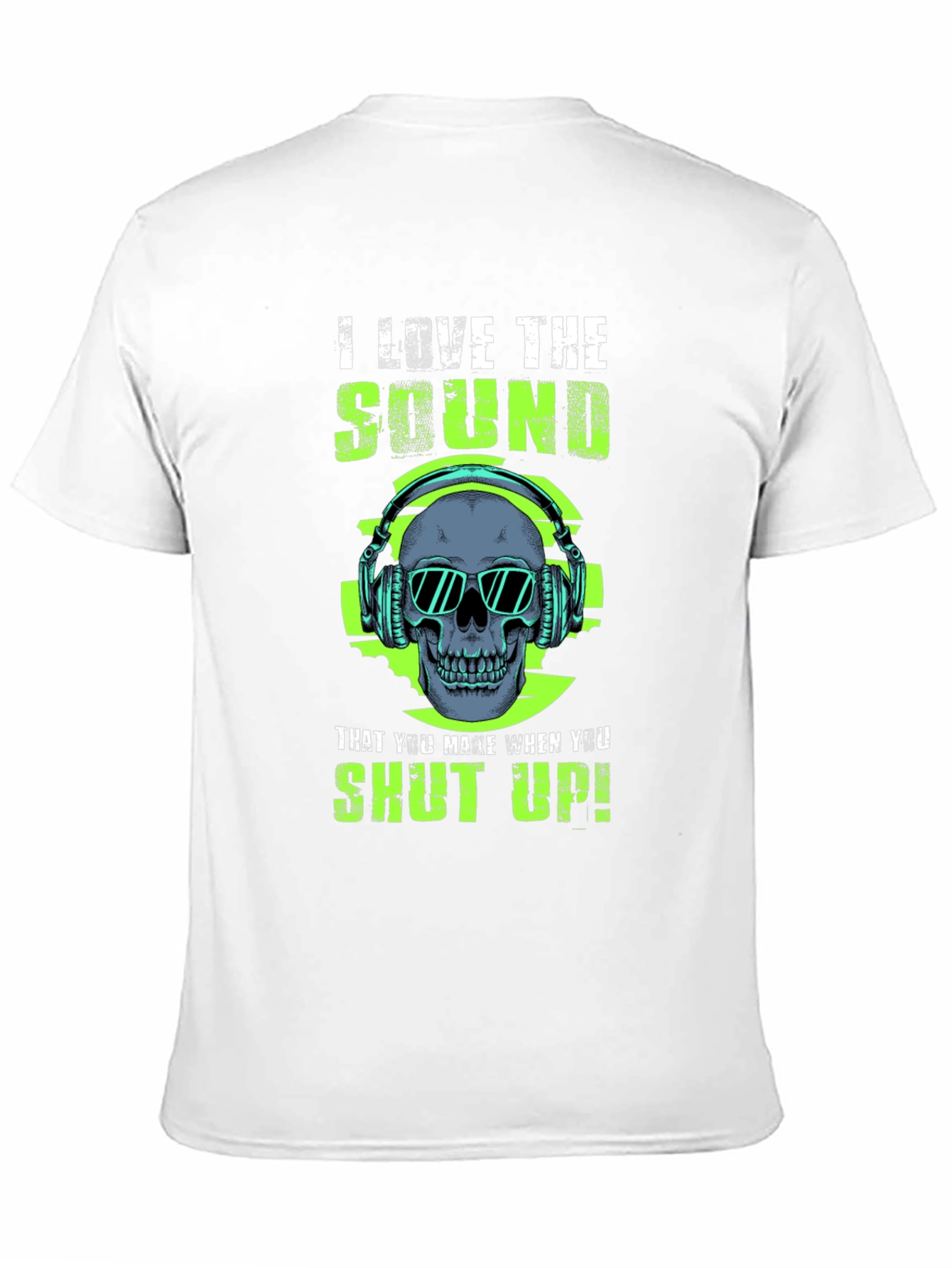 I Love The Sound Skull Graphic T-Shirt