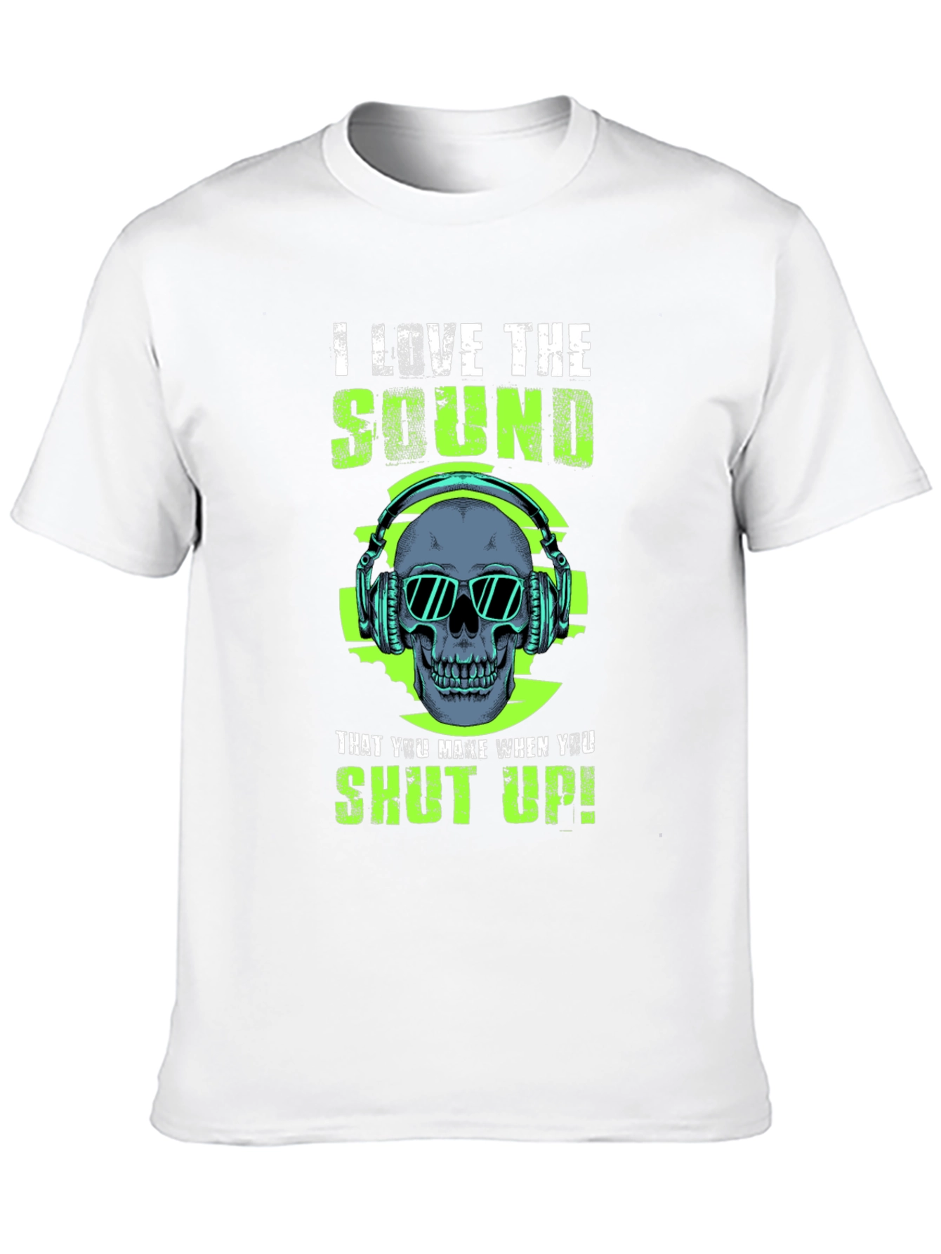 I Love The Sound Skull Graphic T-Shirt