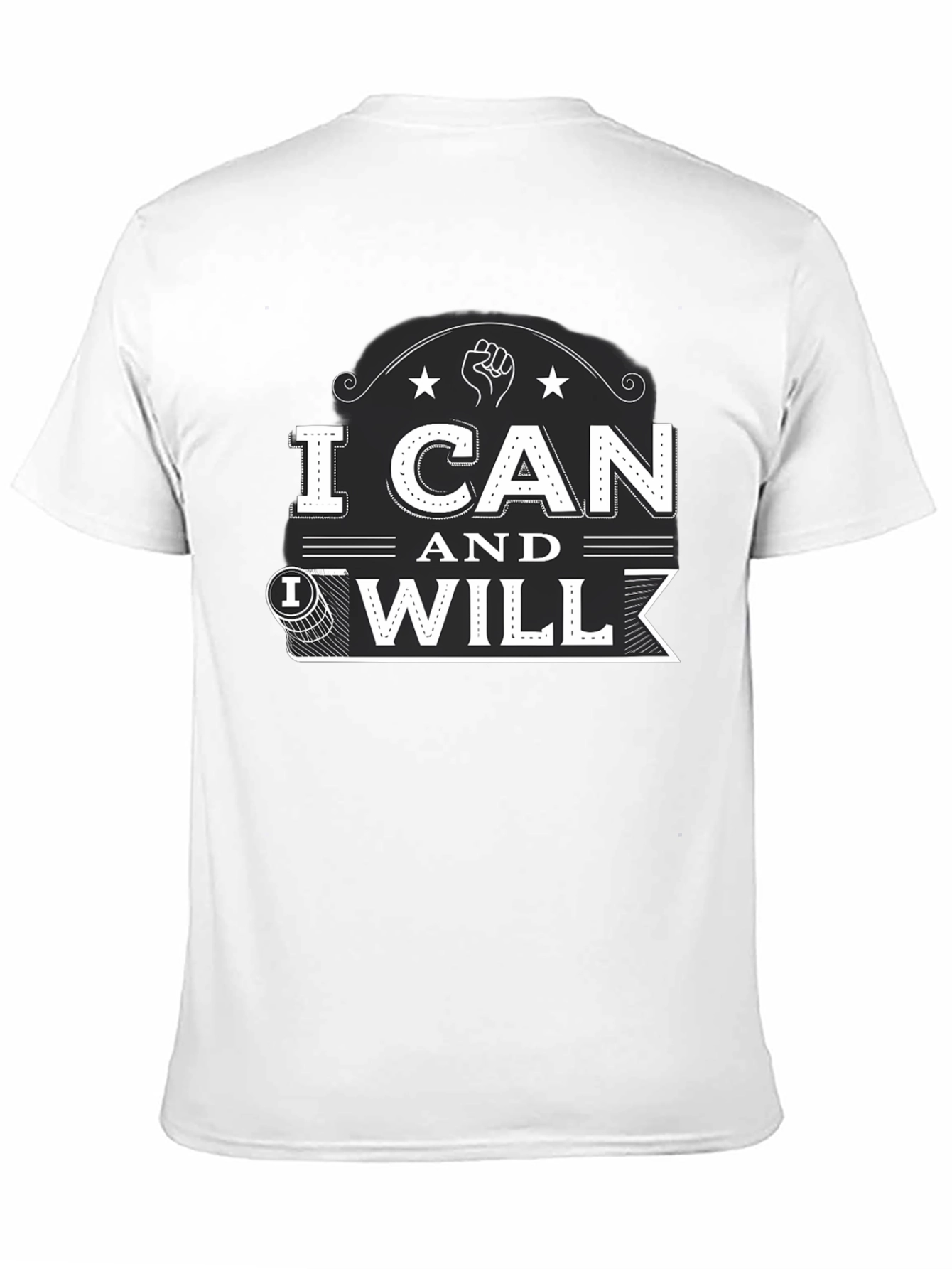 I Can and I Will Black Graphic T-Shirt