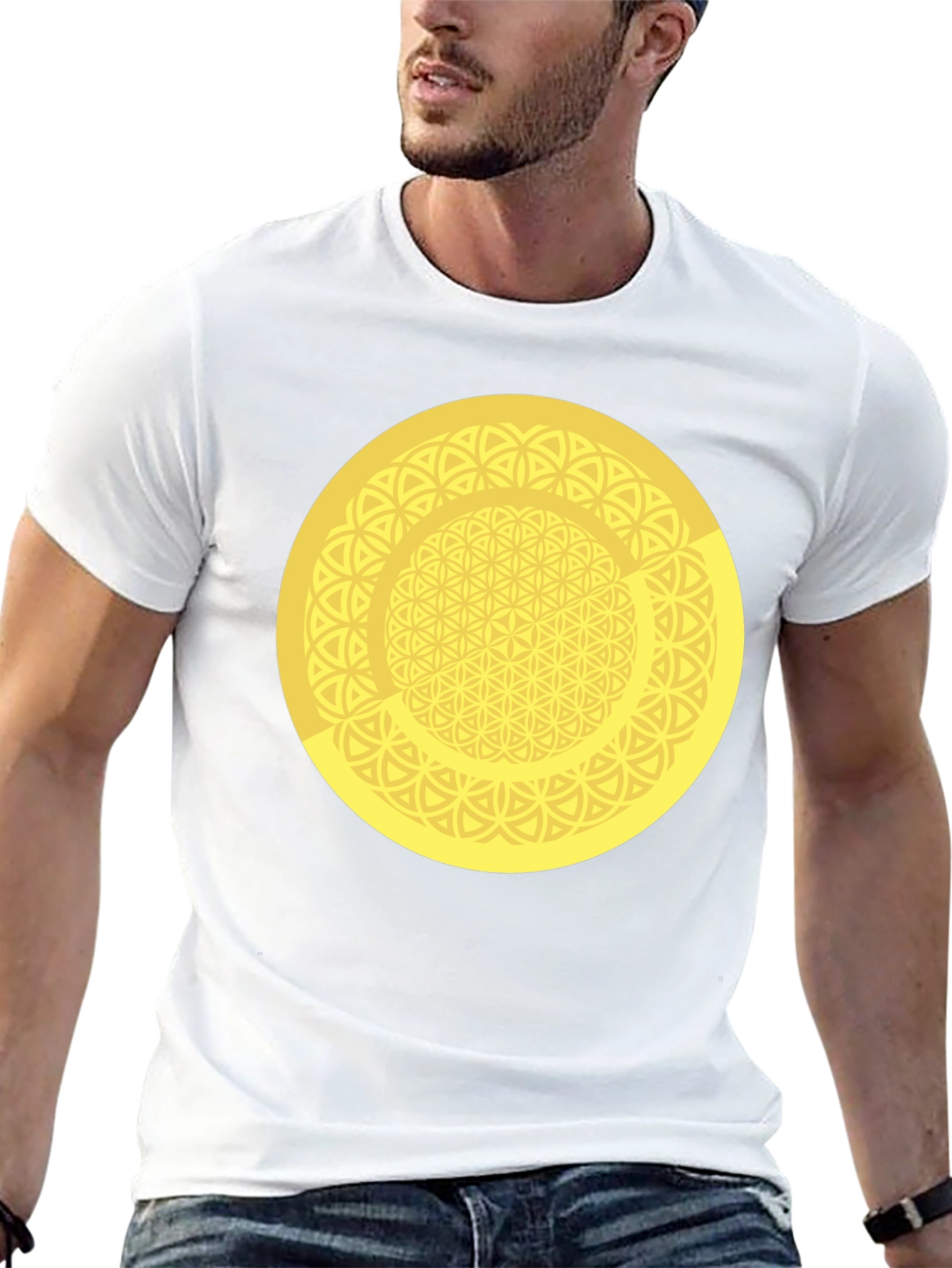 Geometric Circle Graphic Tee - Mens Black T-Shirt