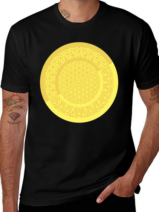 Geometric Circle Graphic Tee - Mens Black T-Shirt