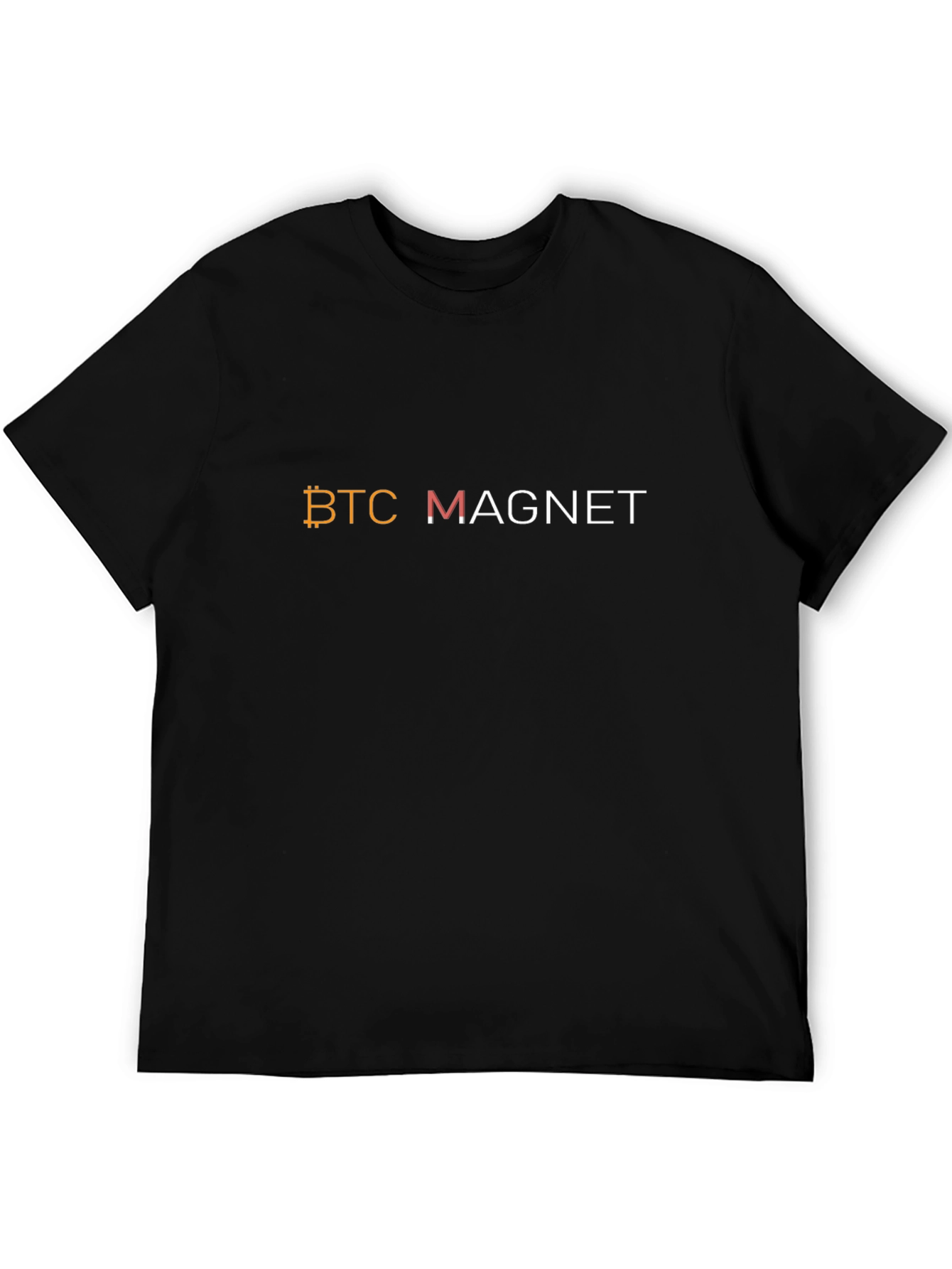 BTC Magnet Black T-Shirt - Crypto Currency Tee