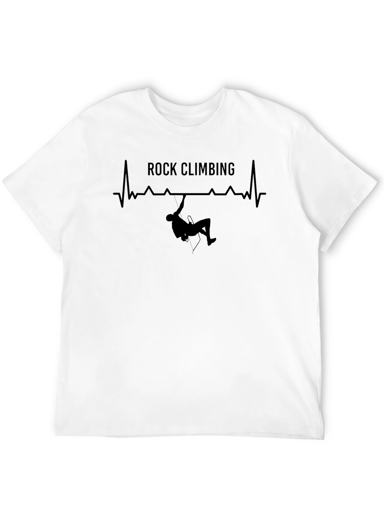 Rock Climbing Heartbeat Graphic T-Shirt