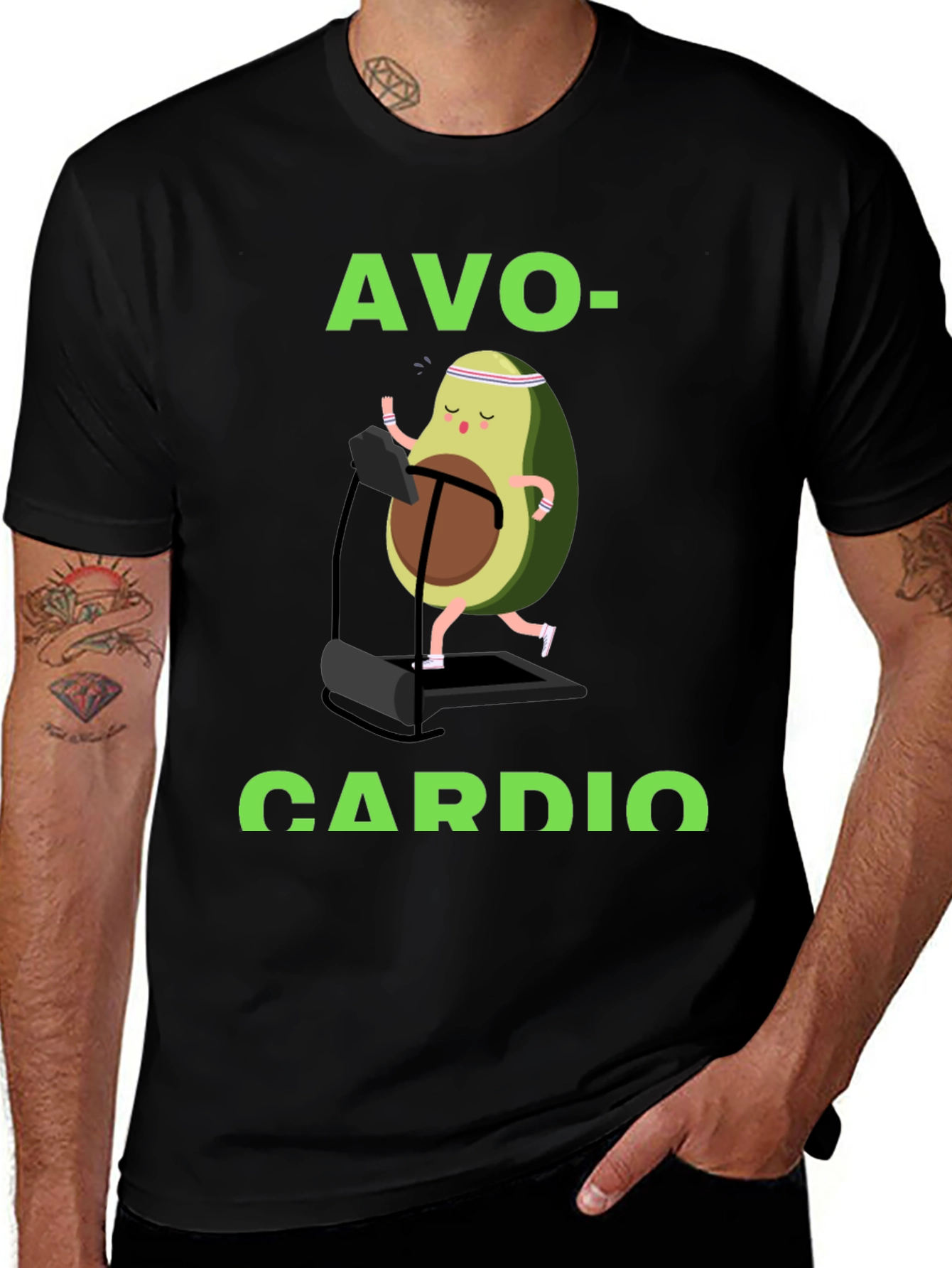 Avo-Cardio Black Graphic T-Shirt