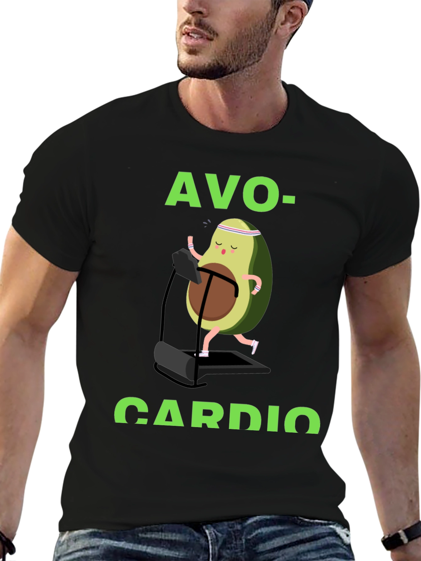 Avo-Cardio Black Graphic T-Shirt