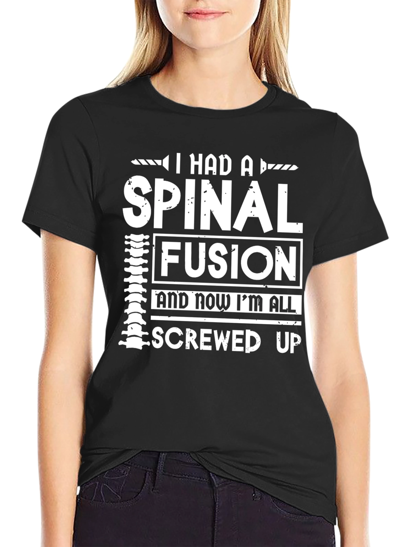 Spinal Fusion Funny Graphic T-Shirt