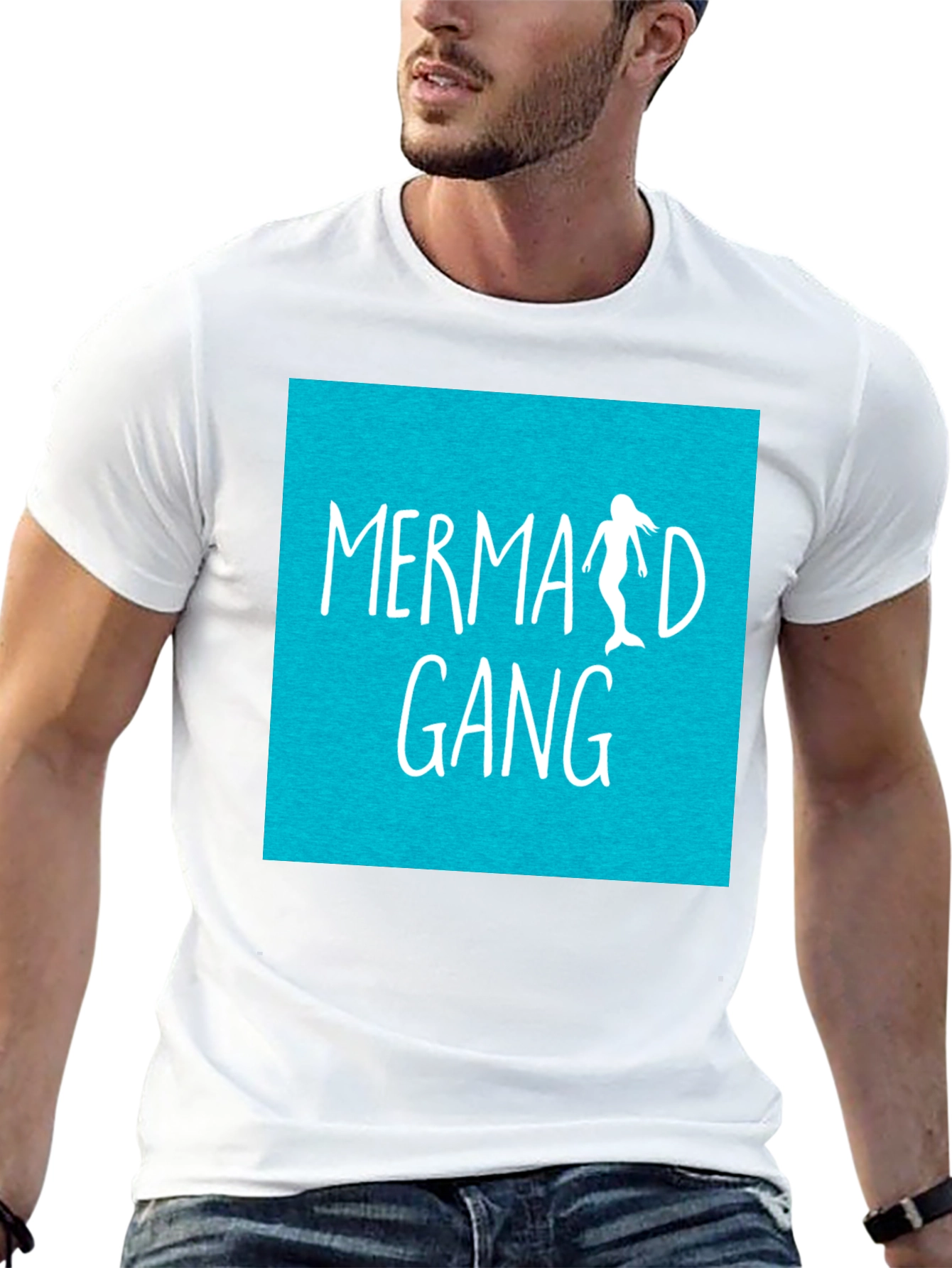 Mermaid Gang Graphic Tee -  Stylish Fun Summer Top