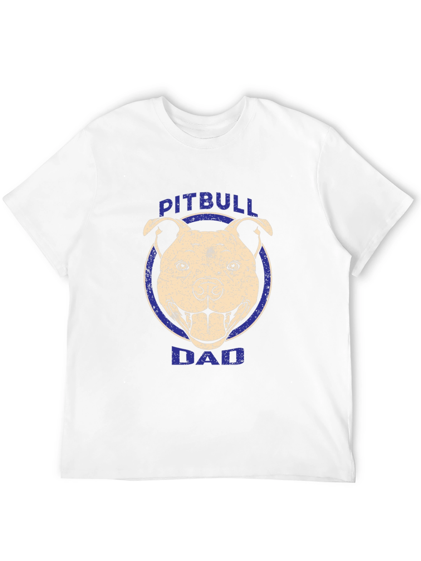 Pitbull Dad Graphic Tee - Black Cotton T-Shirt