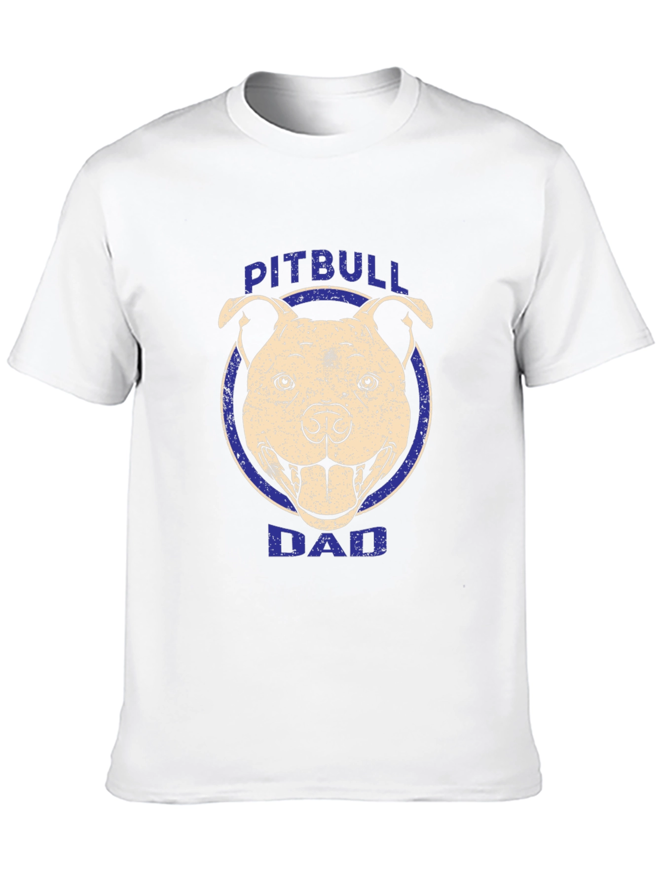 Pitbull Dad Graphic Tee - Black Cotton T-Shirt