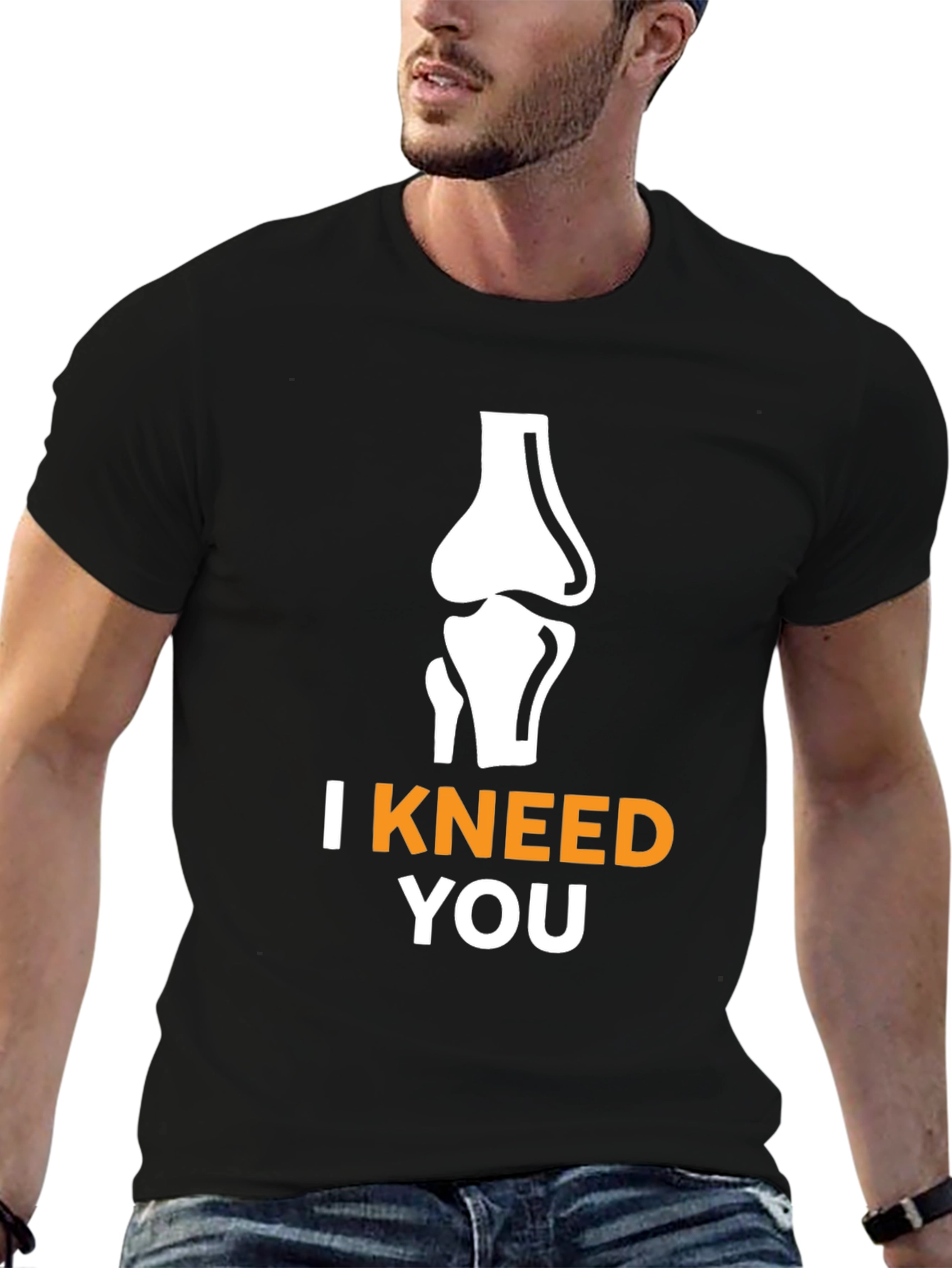 I Kneed You Funny Anatomy Pun Black T-Shirt