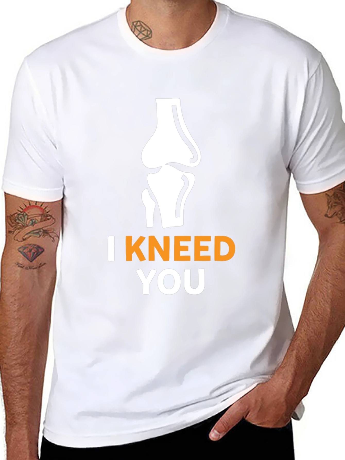 I Kneed You Funny Anatomy Pun Black T-Shirt