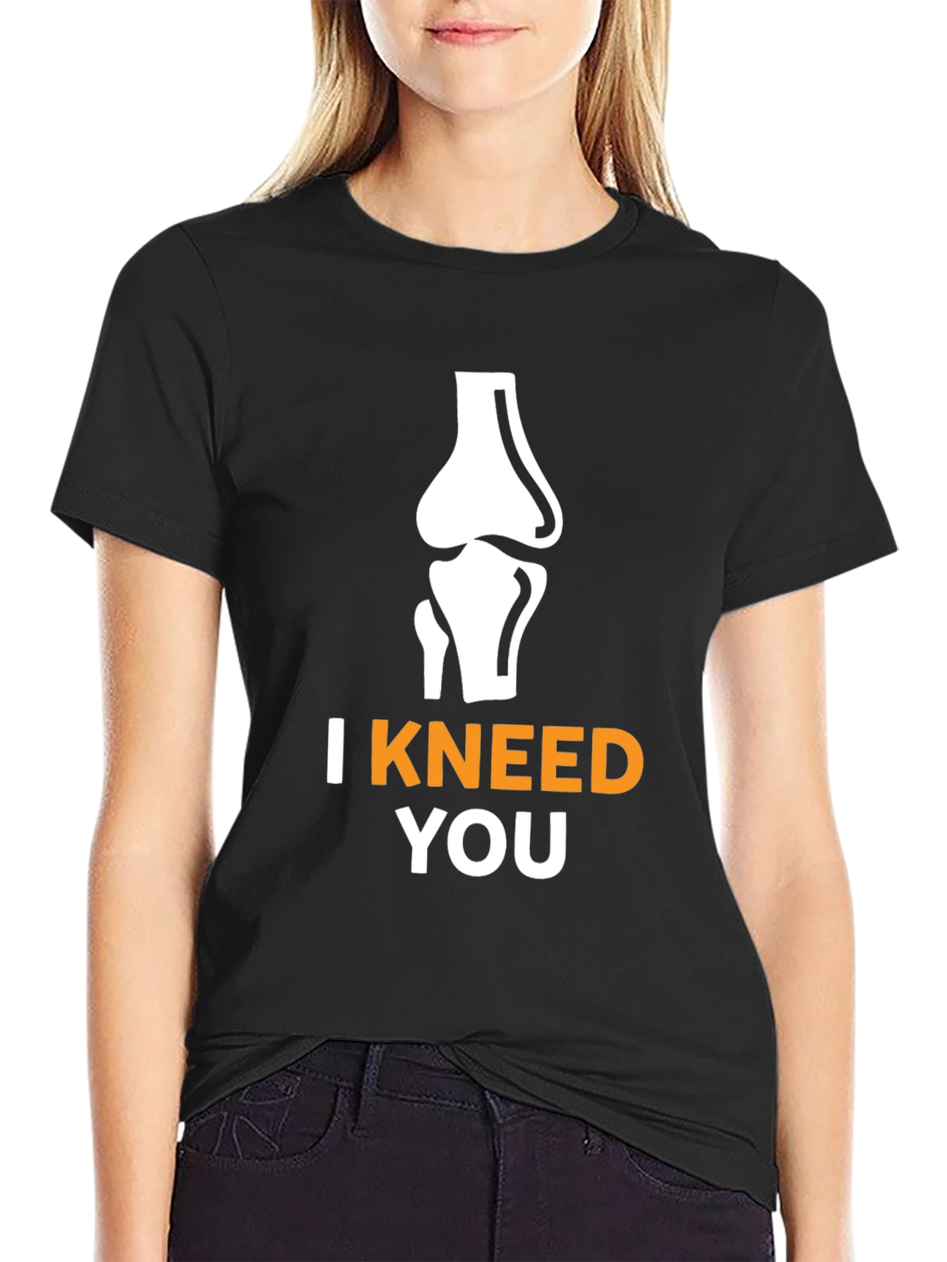 I Kneed You Funny Anatomy Pun Black T-Shirt