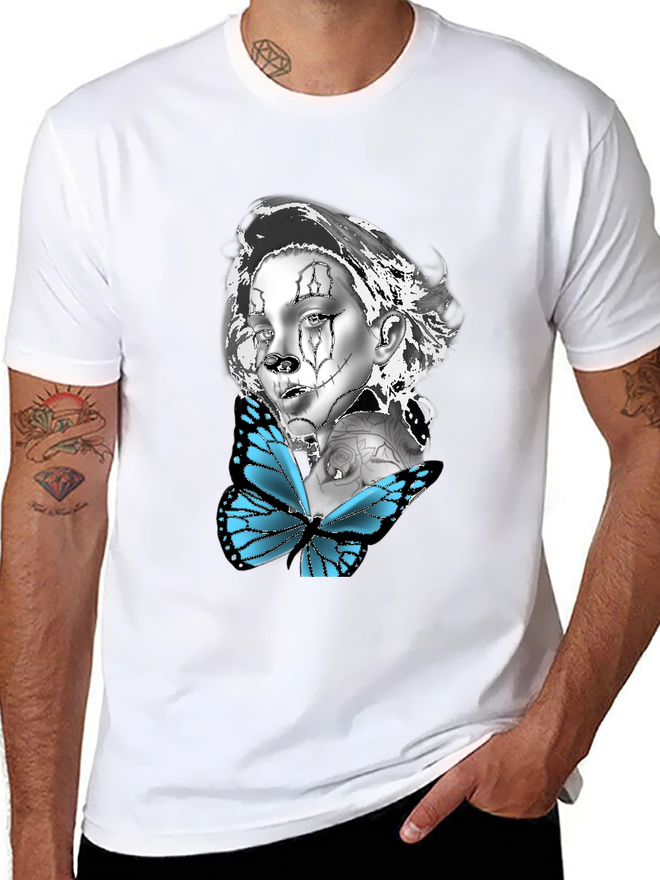 Clown Girl with Butterfly T-Shirt
