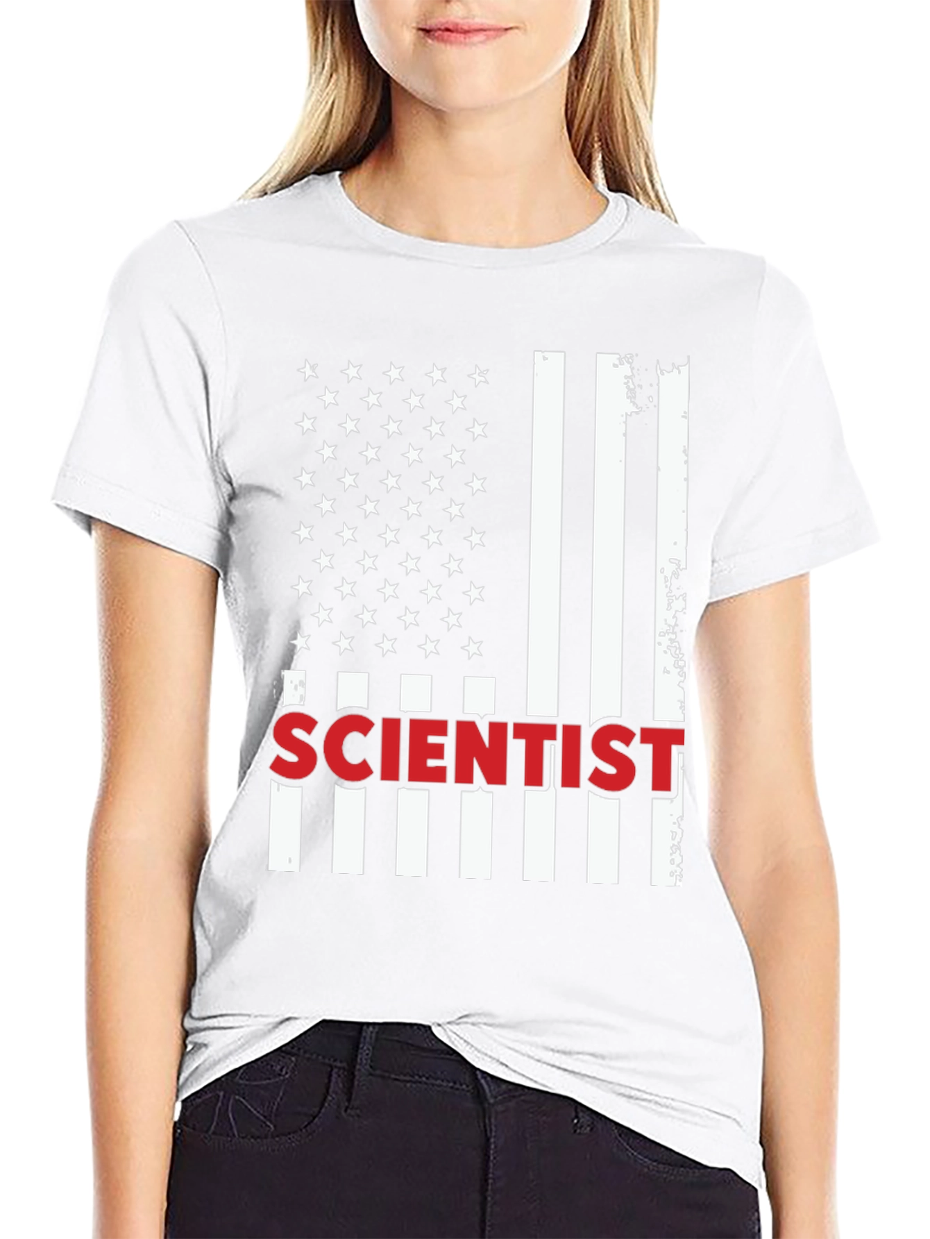 Scientist USA Flag Graphic T-Shirt