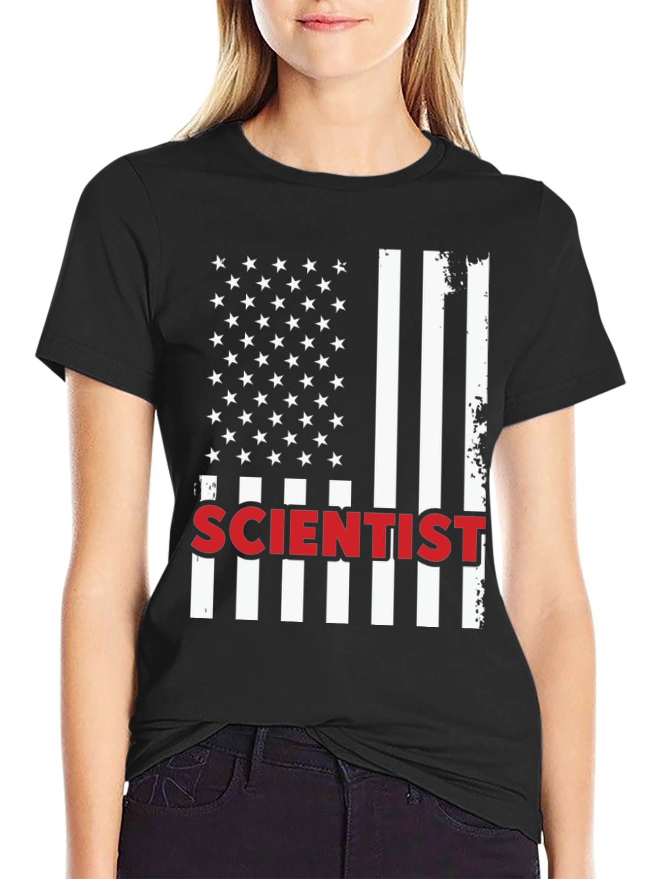 Scientist USA Flag Graphic T-Shirt