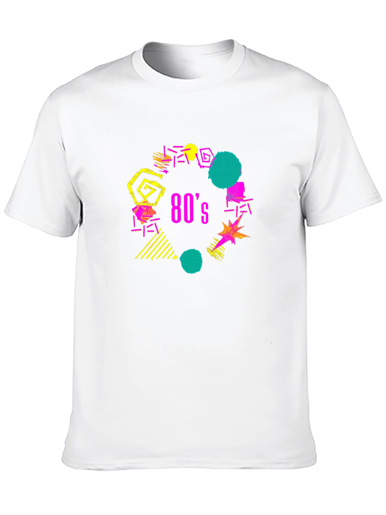 Retro 80s Style Graphic Tee - Black