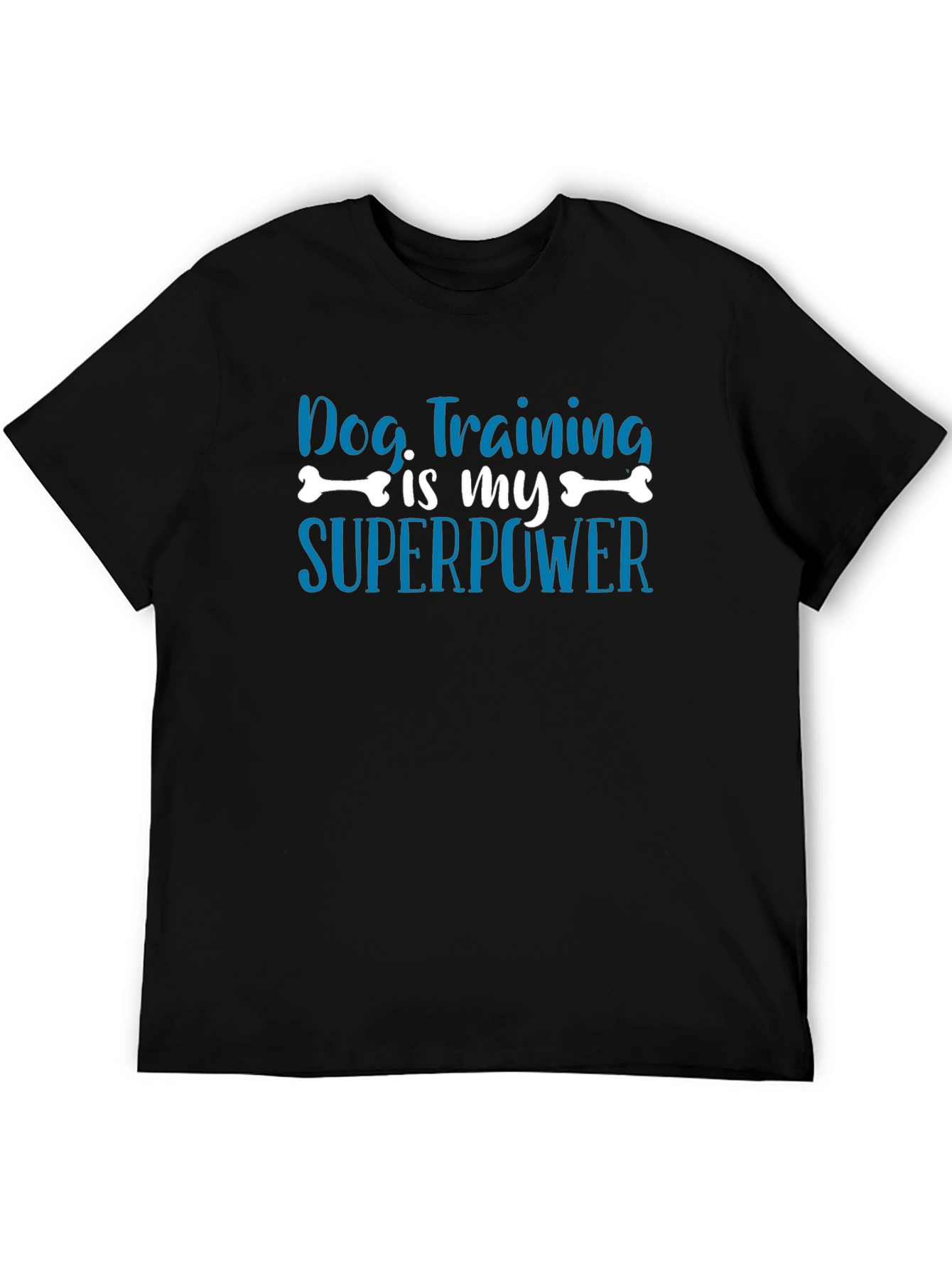 Dog Training is My Superpower Black T-Shirt