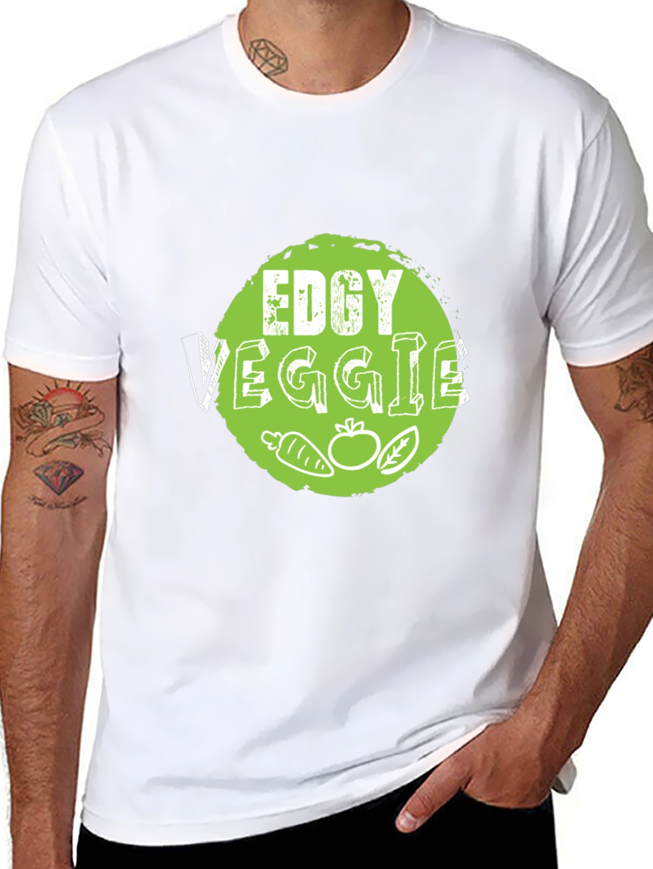 Edgy Veggie T-Shirt: Vegan Graphic Tee