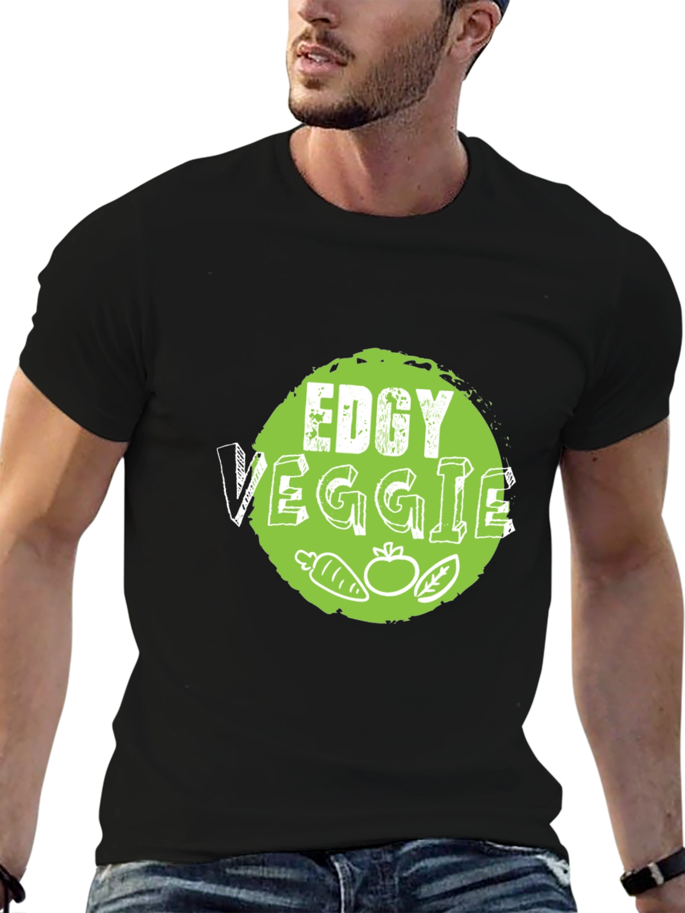 Edgy Veggie T-Shirt: Vegan Graphic Tee