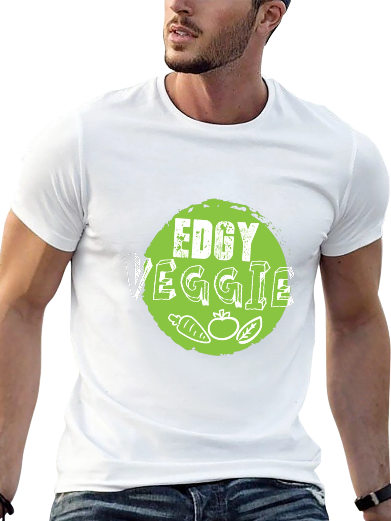Edgy Veggie T-Shirt: Vegan Graphic Tee