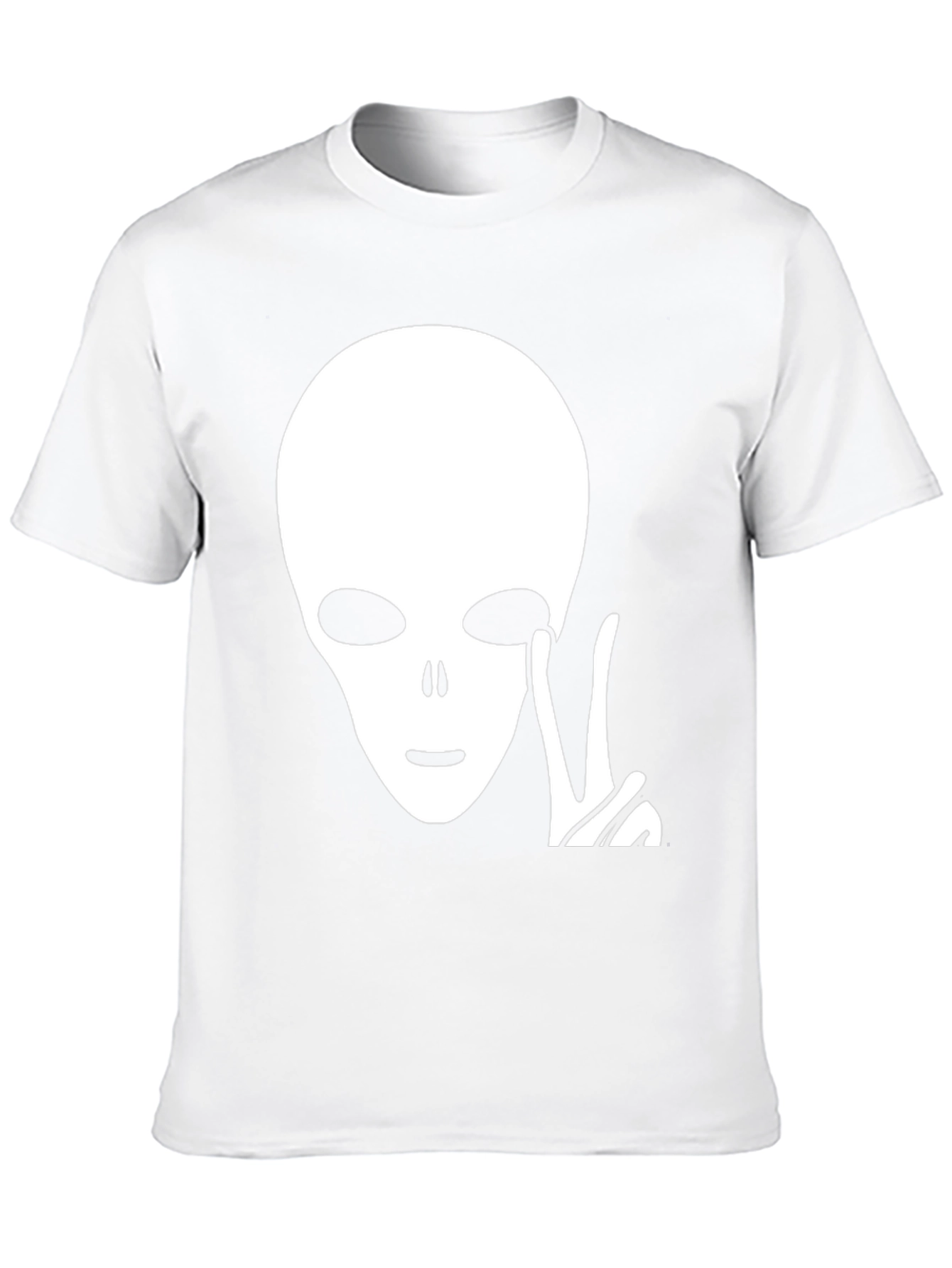 Alien Peace Sign Graphic Tee - Black