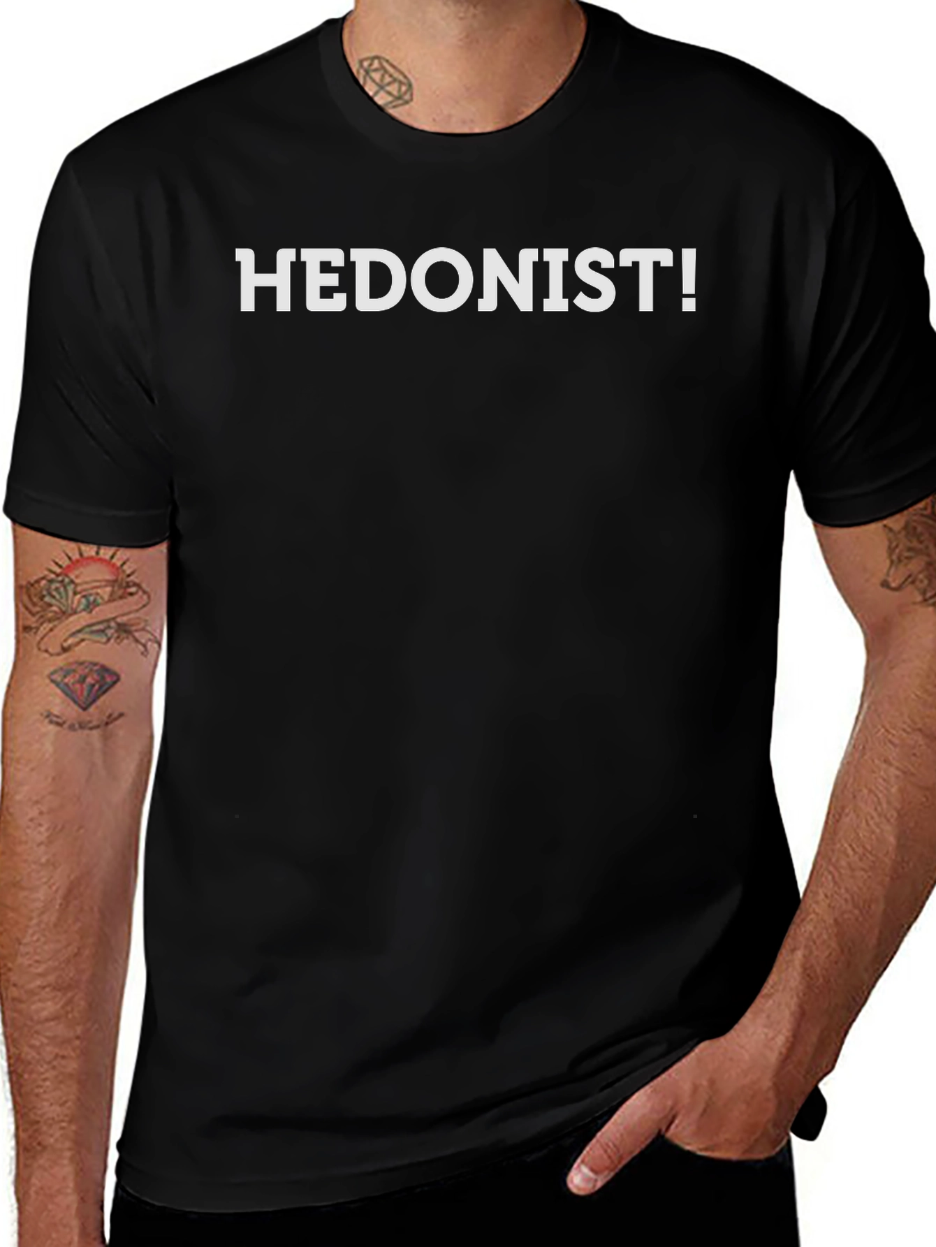 Hedonist! Graphic Tee - Black Casual T-Shirt