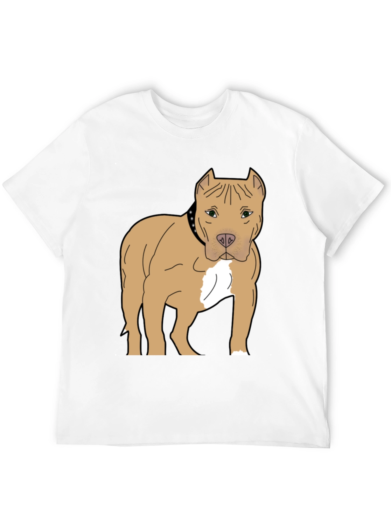 Pitbull Dog Graphic T-Shirt - Black Cotton Tee