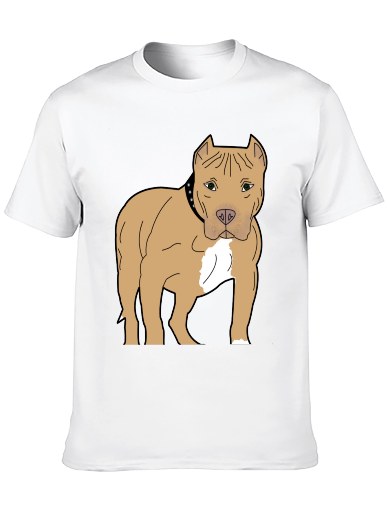 Pitbull Dog Graphic T-Shirt - Black Cotton Tee