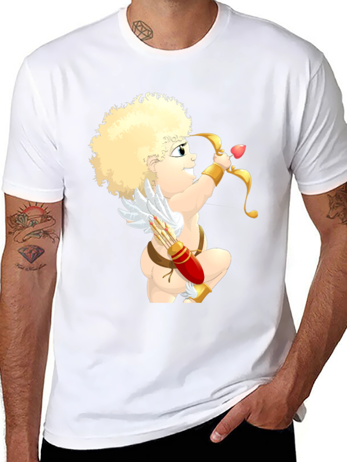Cupid Graphic T-Shirt - Love Arrow Design