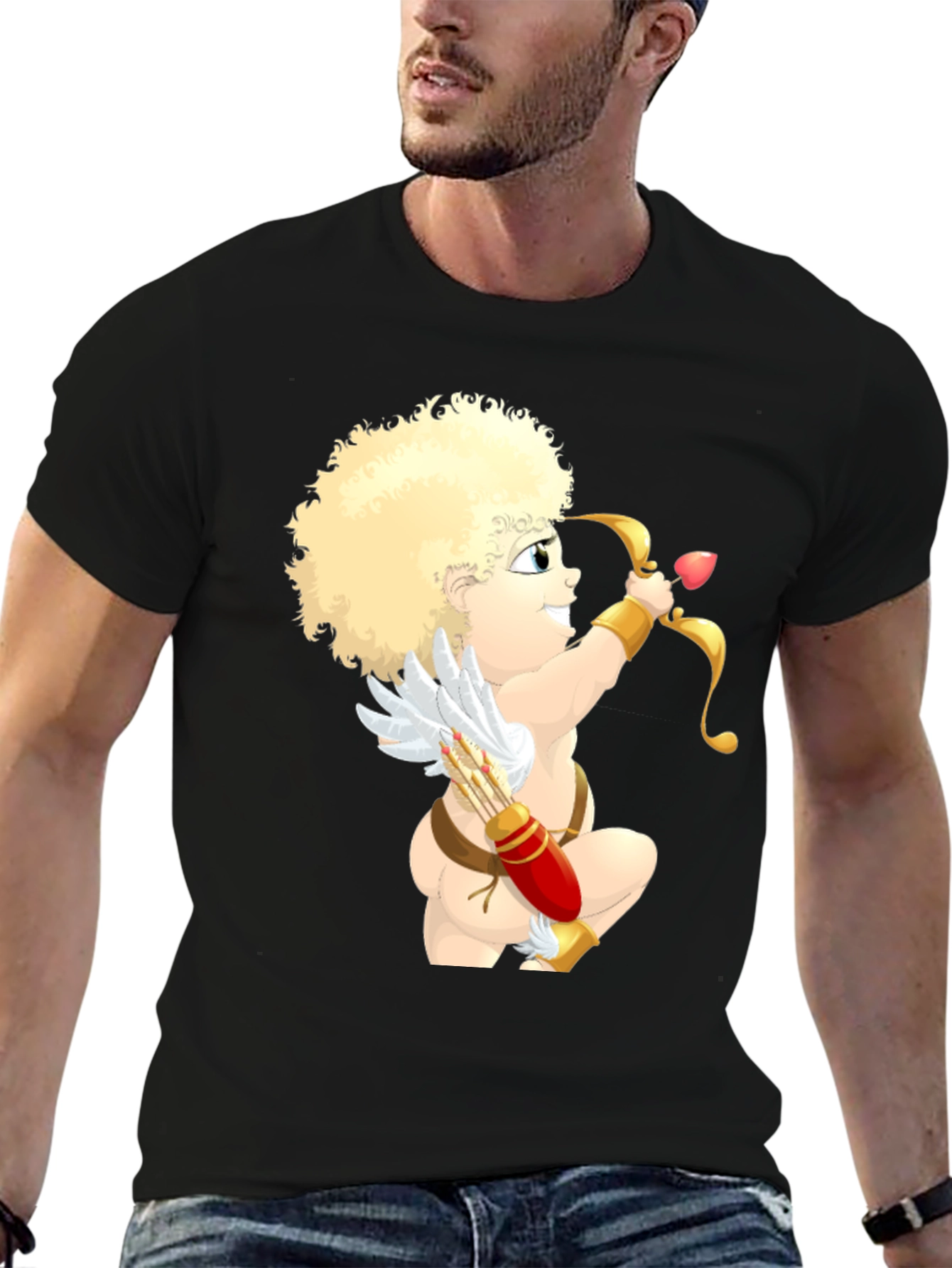 Cupid Graphic T-Shirt - Love Arrow Design