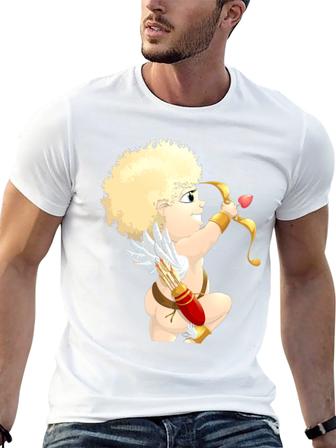 Cupid Graphic T-Shirt - Love Arrow Design