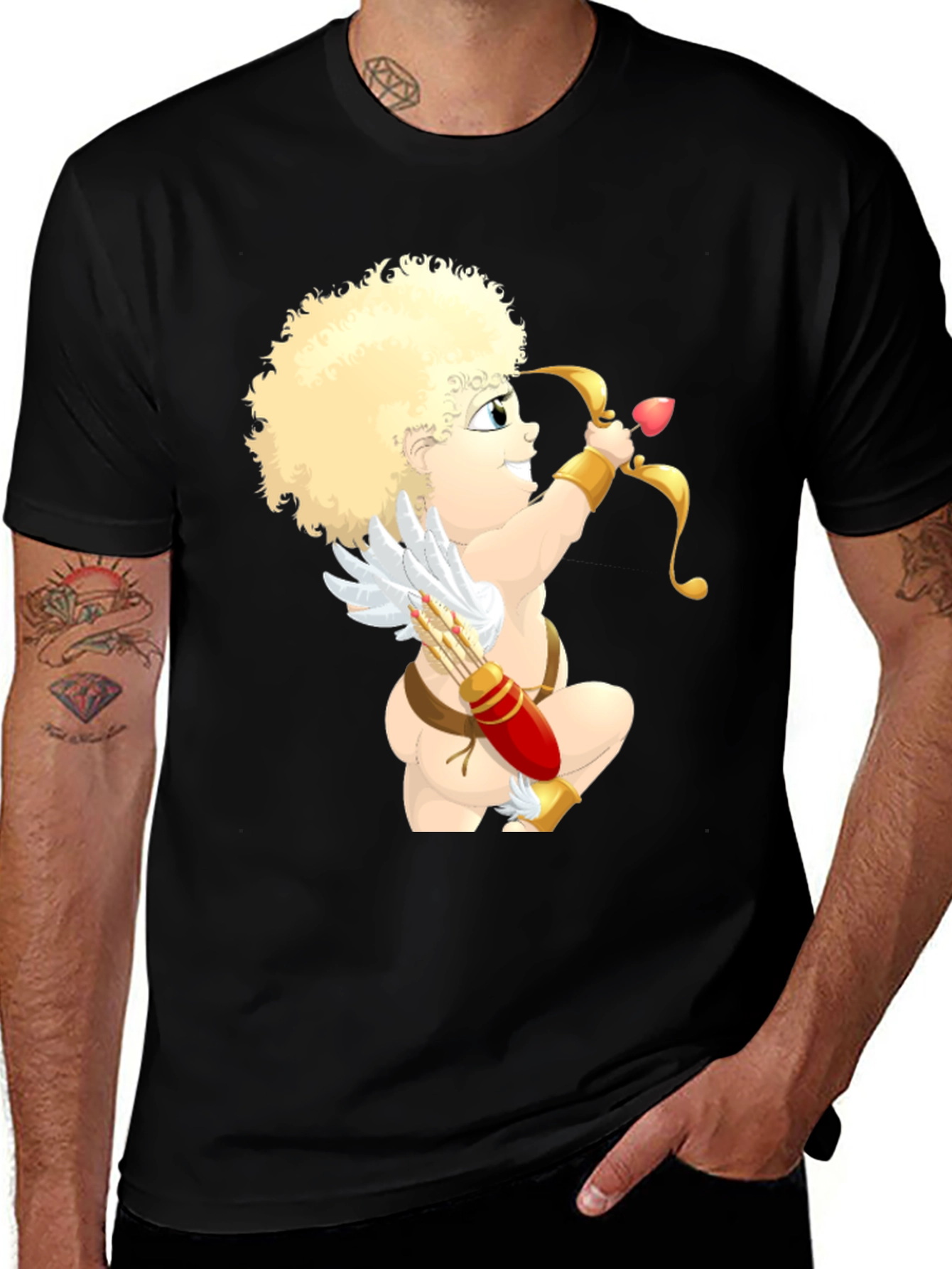 Cupid Graphic T-Shirt - Love Arrow Design