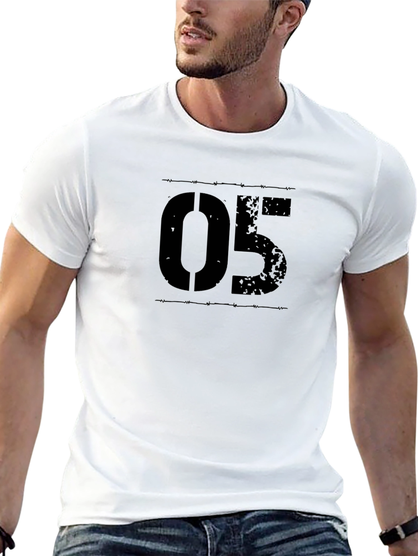 Black 05 Graphic Print T-Shirt