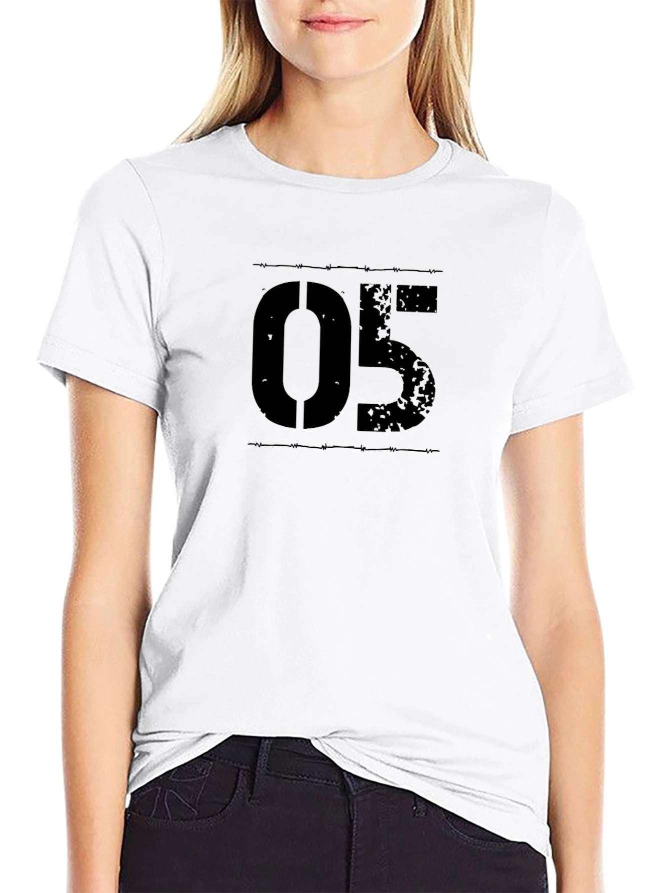 Black 05 Graphic Print T-Shirt