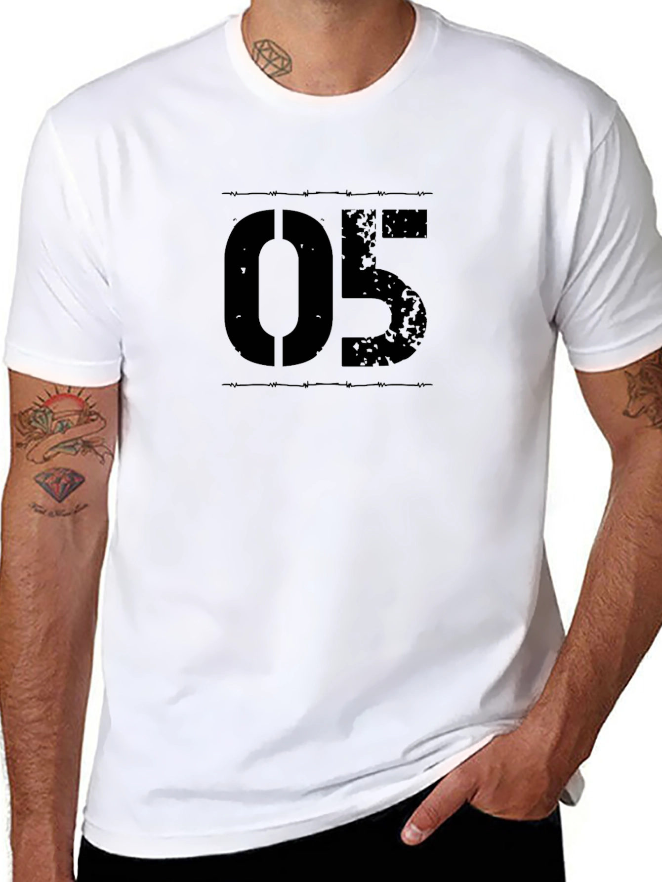 Black 05 Graphic Print T-Shirt