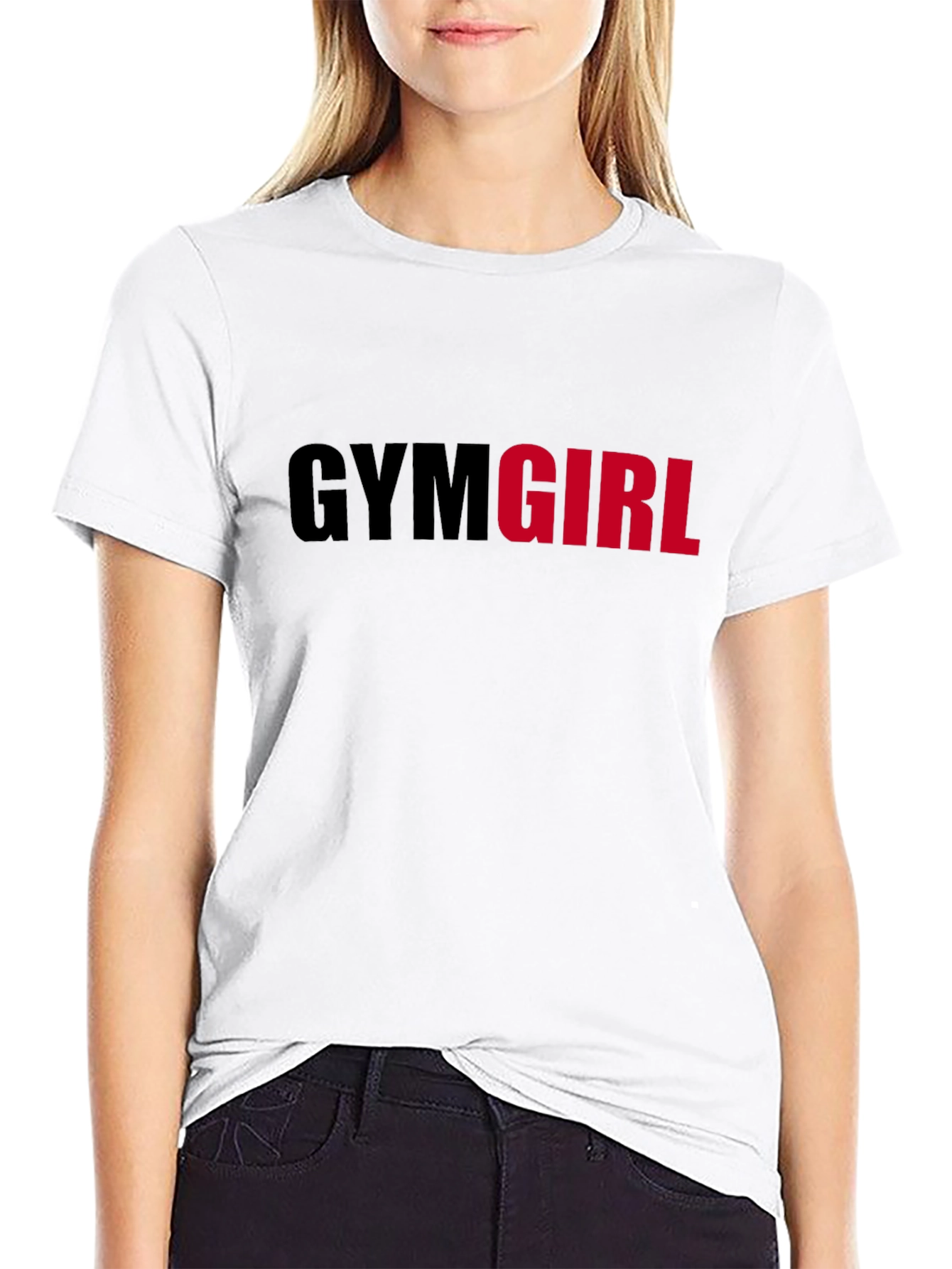 Gym Girl Graphic Tee - Black