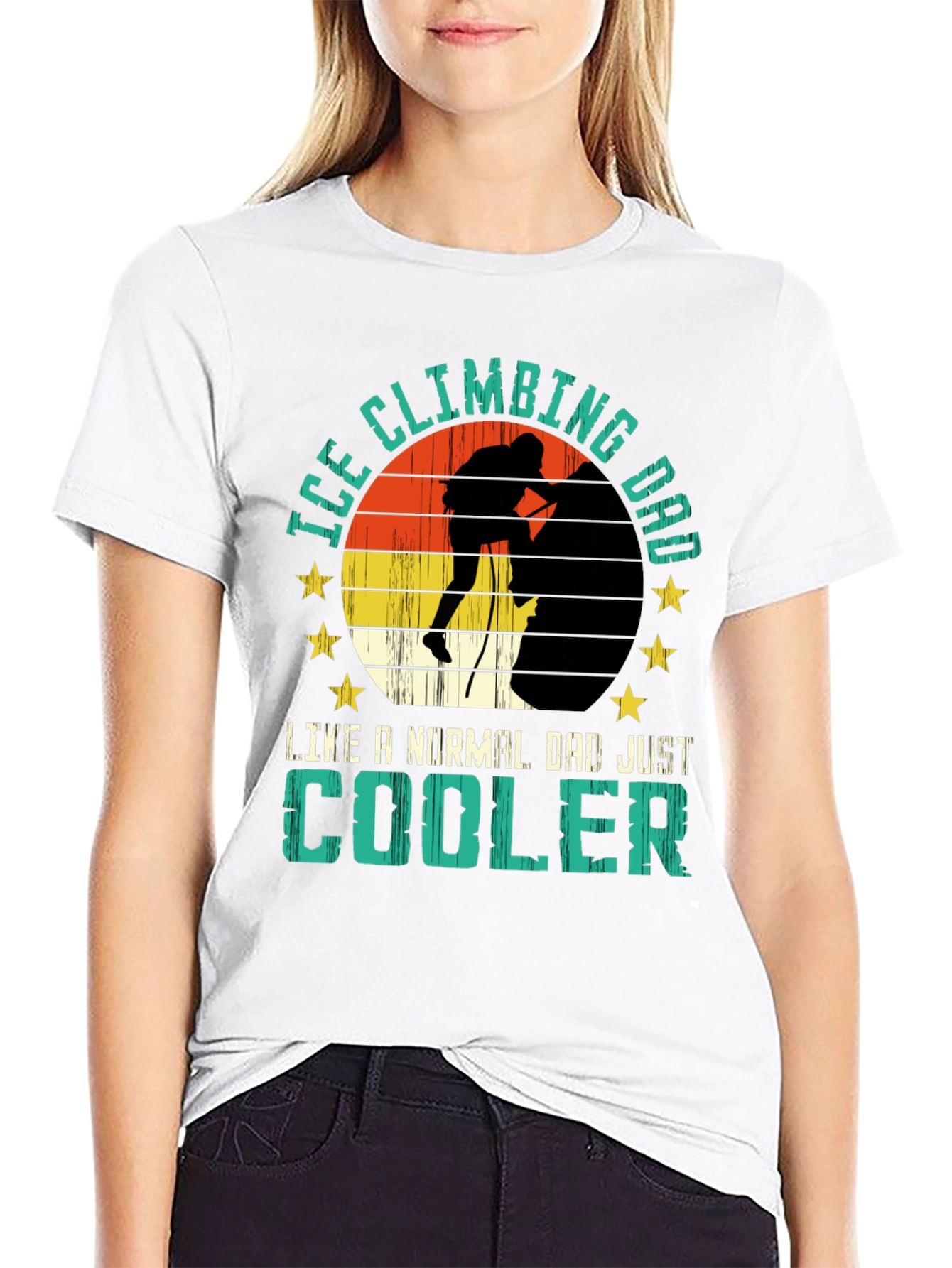 Ice Climbing Dad T-Shirt - Cool Climber Tee