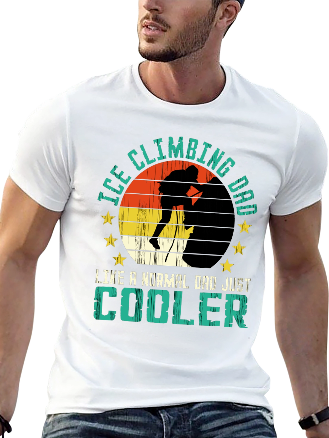 Ice Climbing Dad T-Shirt - Cool Climber Tee